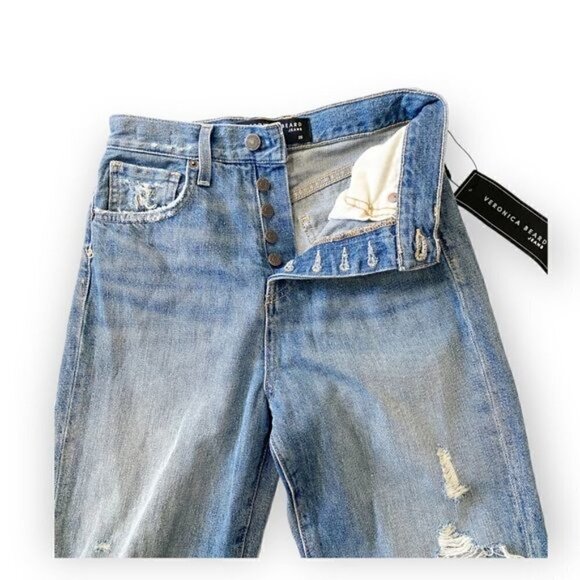 NWT Veronica‎ Beard Blake  Straight jeans with Destory, size 25 - Picture 7 of 15
